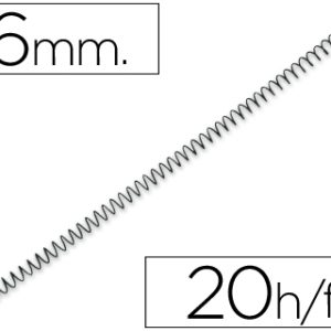 Argola Espiral 6 mm (20 Folhas)